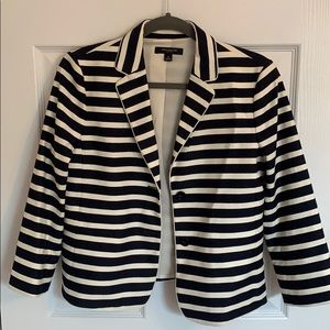 Ann Taylor Navy Striped Blazer